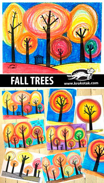 рисунок на тему осень в детский сад ребенку 4 года своими руками 2