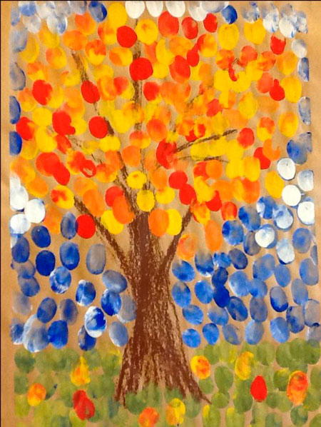 Рисунок на тему Осень в детский сад и школу 6