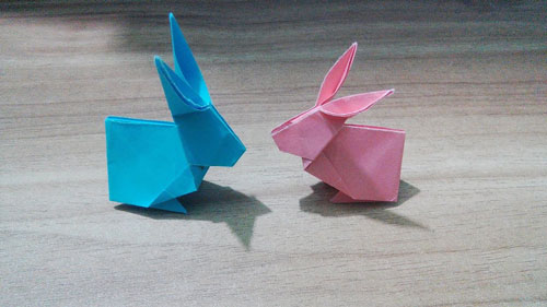 как сделать кролика из бумаги оригами 5