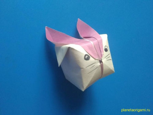 как сделать кролика из бумаги оригами 10