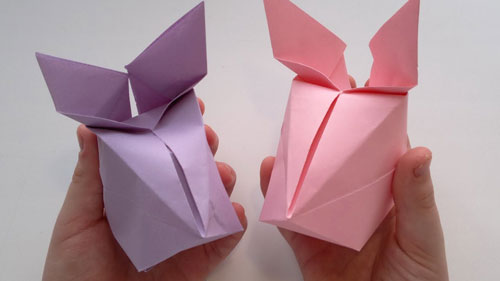 как сделать кролика из бумаги оригами 11