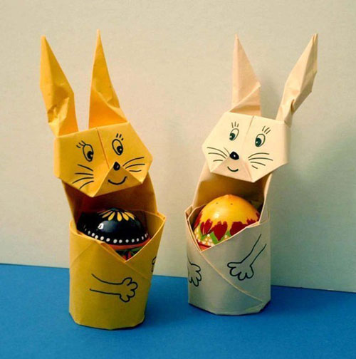 оригами кролик из бумаги для детей 6
