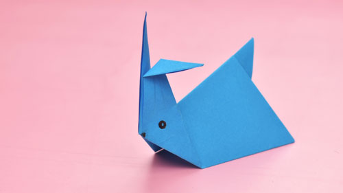 Оригами из бумаги кролик 9