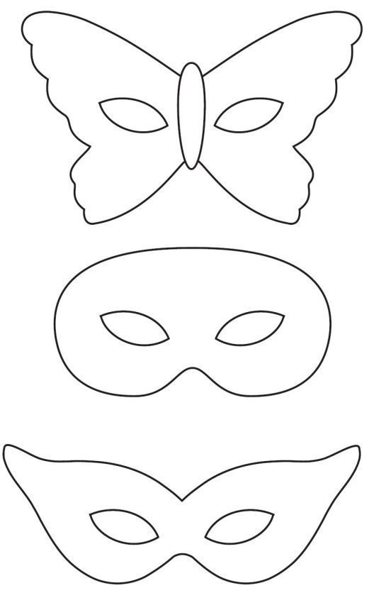 шаблон маски на Хэллоуин
