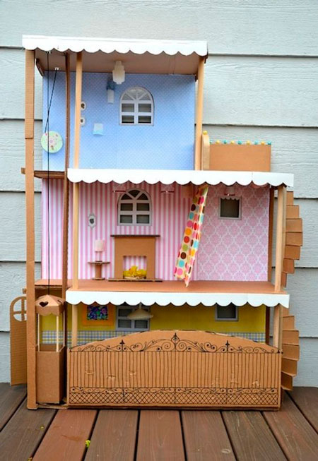 простой домик для детей из картона своими руками 10