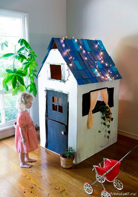 простой домик для детей из картона своими руками 4