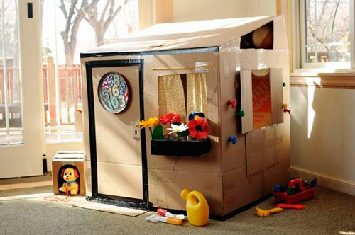 простой домик для детей из картона своими руками 6