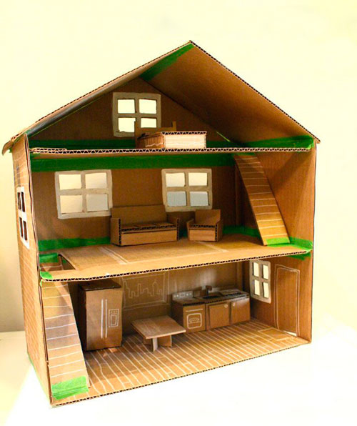 Кукольный домик своими руками из картона