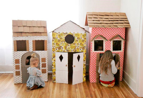 домик для детей из картона своими руками поделка в садик 7