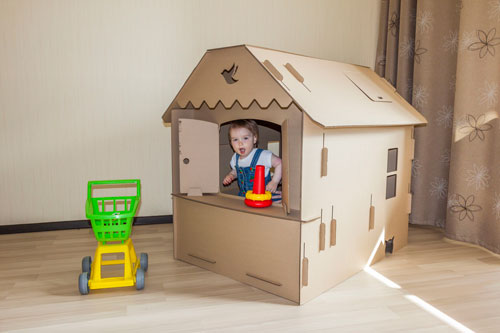 как сделать домик из картона своими руками для детей
