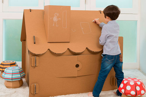 как сделать домик из картона своими руками для детей 2