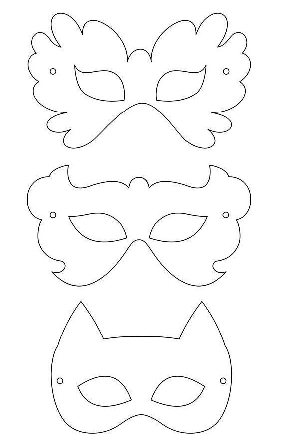 шаблон маски на Хэллоуин 2