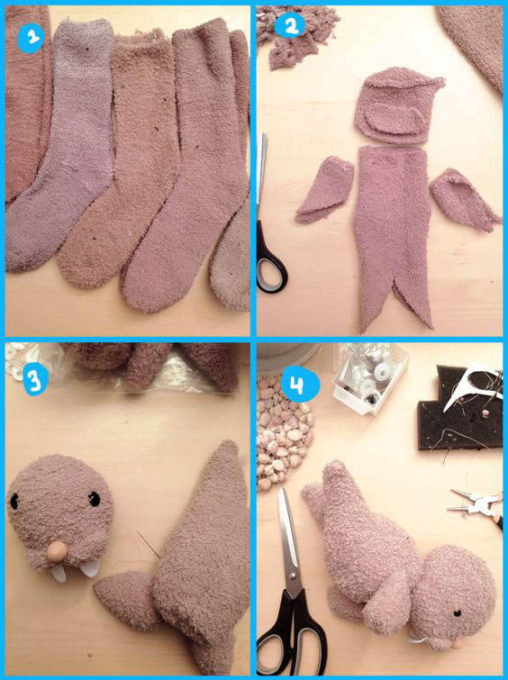 как сшить игрушку из носка 3