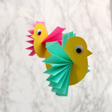 птичка оригами из бумаги для детей 5