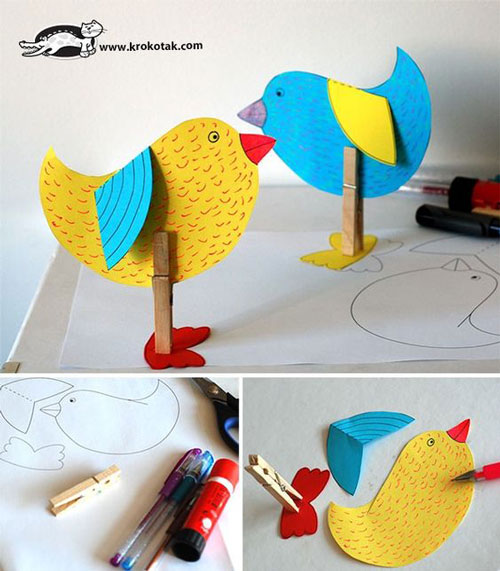птичка оригами из бумаги для детей 3