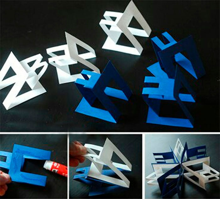 оригами снежинка из бумаги 1