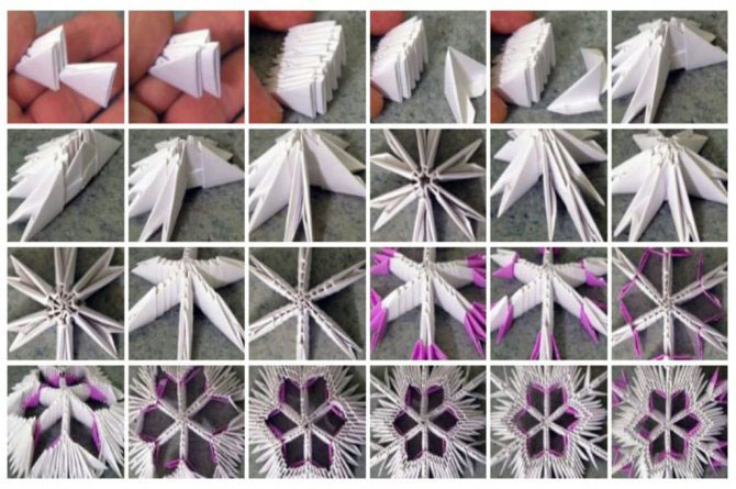оригами снежинка из бумаги 7