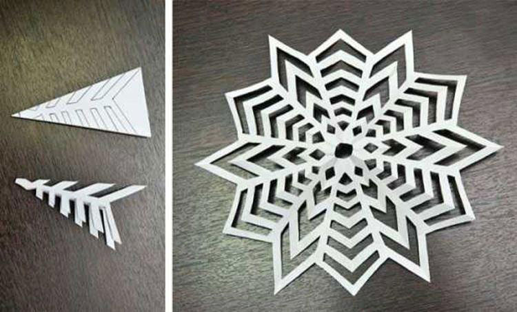 оригами снежинка из бумаги 9