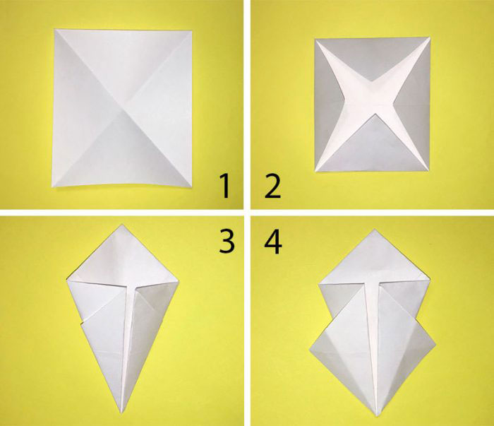 Снежинка оригами 3