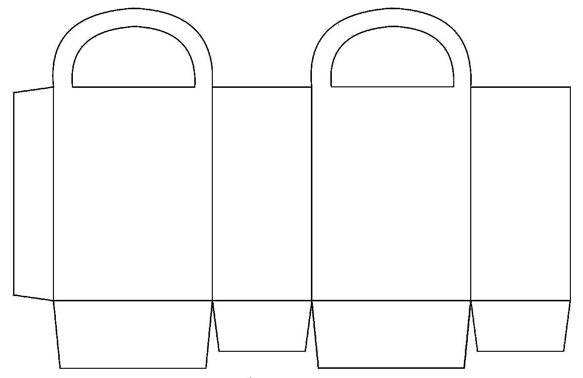 Чертеж бумажной коробочки