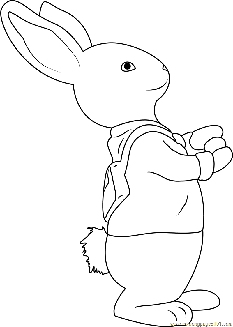 кролик раскраска на Новый год 2023 8