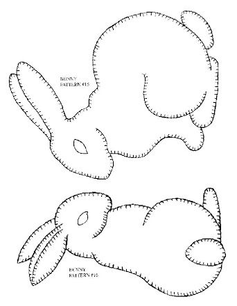 аппликация кролик шаблон из бумаги 5