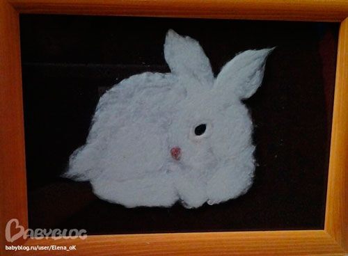 аппликация кролик в детском саду