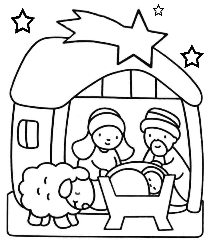 рождественские раскраски для детей 4-5 лет распечатать бесплатно