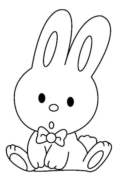 Легкие и красивые рисунки кролика для срисовки для детей 9
