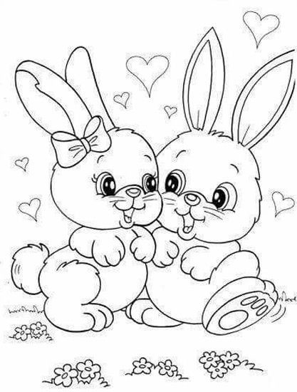Легкие и красивые рисунки кролика для срисовки для детей 8