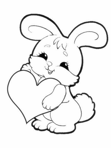 Легкие и красивые рисунки кролика для срисовки для детей 7