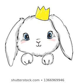 детские рисунки кроликов для срисовки