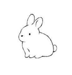 лёгкие рисунки кроликов для срисовки для детей карандашом 7