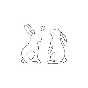 лёгкие рисунки кроликов для срисовки для детей 4