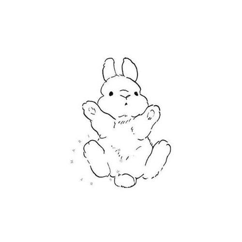 рисунки кроликов для срисовки для детей 10