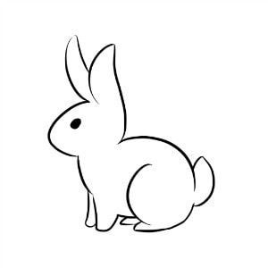 рисунки кроликов для срисовки для детей 4