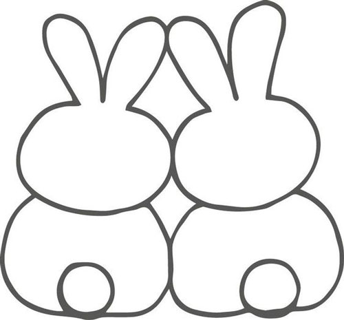 рисунки кроликов для срисовки для детей 2