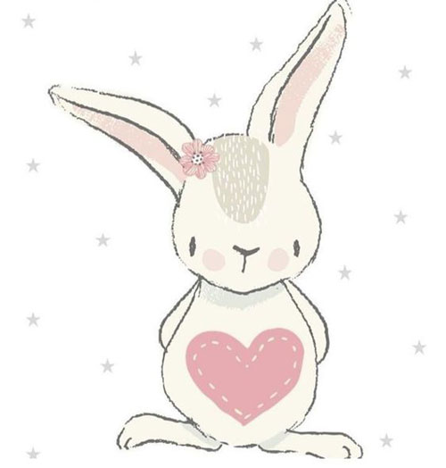 Рисунки кроликов для срисовки для девочек 10