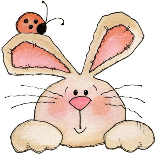 Рисунки кроликов для срисовки для девочек 9