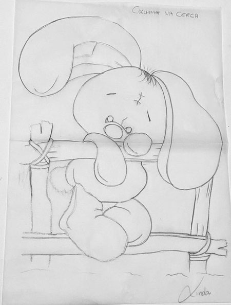 Рисунки кроликов для срисовки для девочек 6