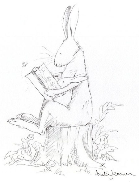 Рисунки кроликов для срисовки для девочек