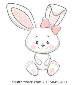 легкие рисунки кроликов карандашом для срисовки 7
