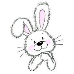 легкие рисунки кроликов карандашом для срисовки 6