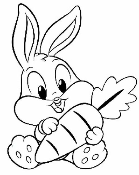 легкие рисунки кроликов карандашом для срисовки 3