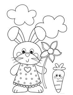 рисунки для срисовки милые кролик 10