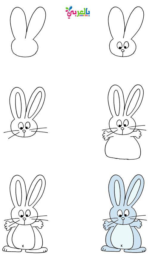 рисунки для срисовки милые кролик 9