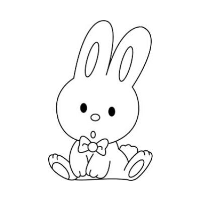 рисунки для срисовки милые кролик 6