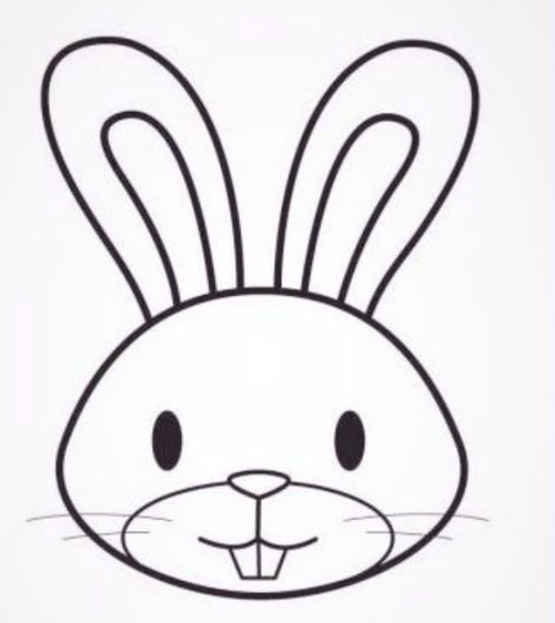 рисунки для срисовки милые кролик 2