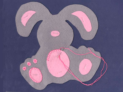 новогодний кролик своими руками из ткани 1