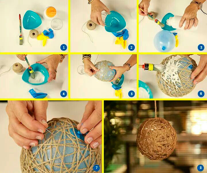 Подробная инструкция по изготовлению шаров из ниток